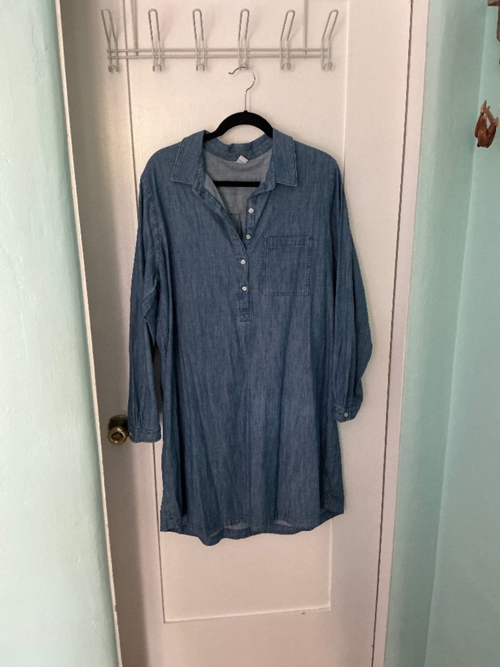 Classic Old Navy Chambray Denim Shirt Dress – Size XL